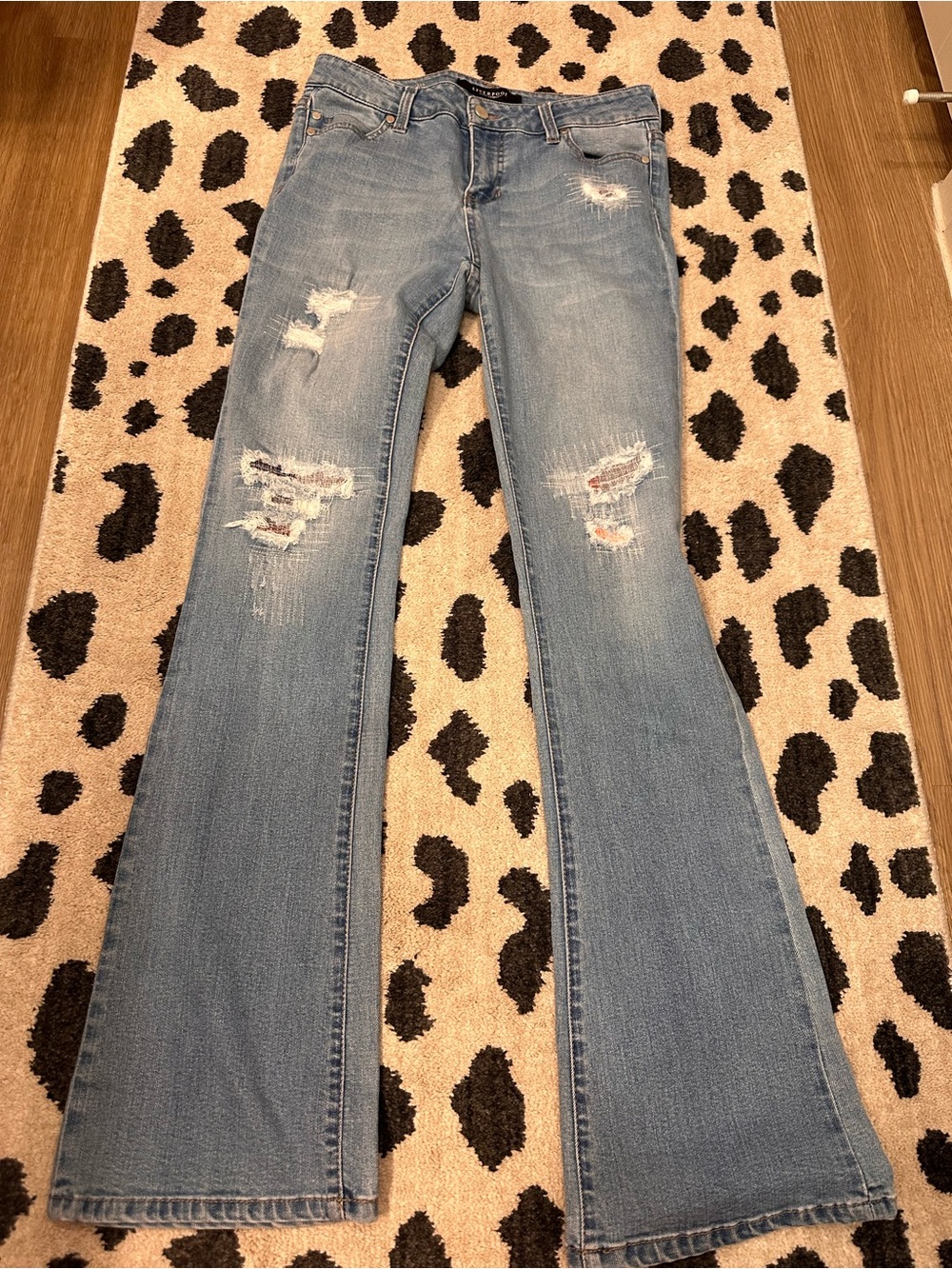 Liverpool Jeans Company Light Blue Distressed Flare Jeans